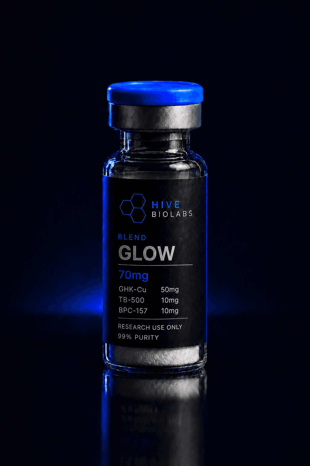 Glow 70 mg blend research vial